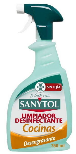 Sanytol Cocinas Desengrasante En Spray Aroma Limón 750ml