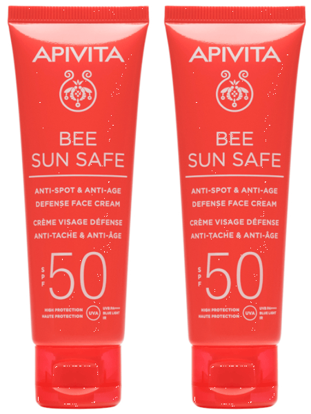 Apivita Bee Sun Safe Crema Antiedad y Antimanchas SPF50 2x50 ml
