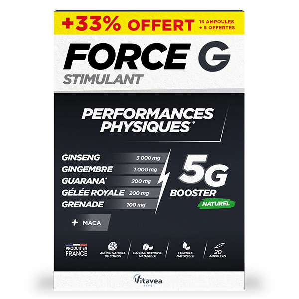 Force G Stimulant Bio Performances Physiques 20 ampoules 4