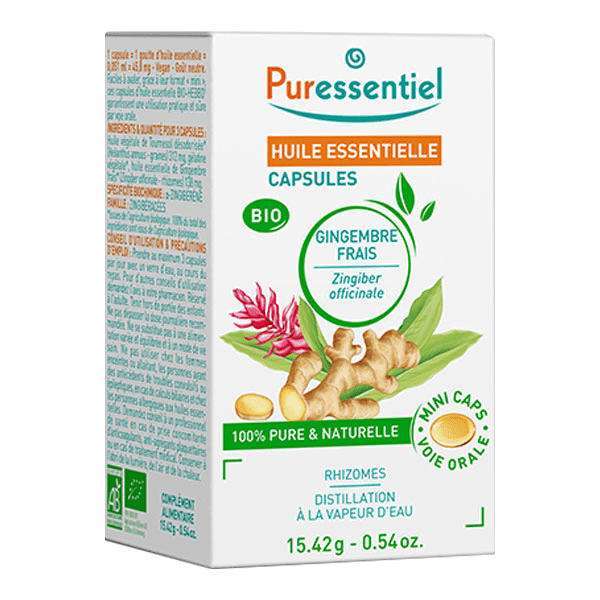 Capsules Huiles Essentielles Capsules de Gingembre Bio 60 capsules 3