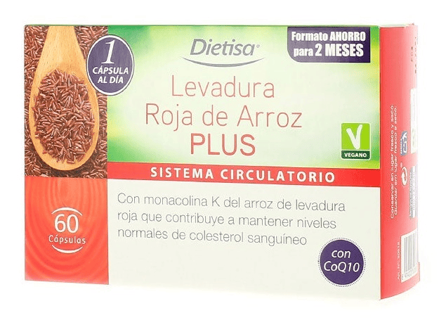 Dietisa Levadura Roja de Arroz Plus 60 Cápsulas