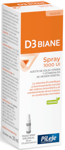 Pileje D3 Biane Spray 1000 UI Spray Sublingual 20 ml