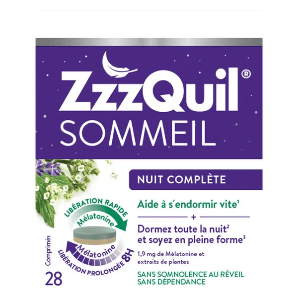 sommeil nuit complète mélatonine 1,9 mg 28 comprimés 2