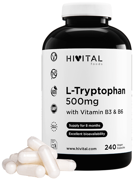 Hivital L-Triptófano 500Mg 240 Cápsulas Veganas
