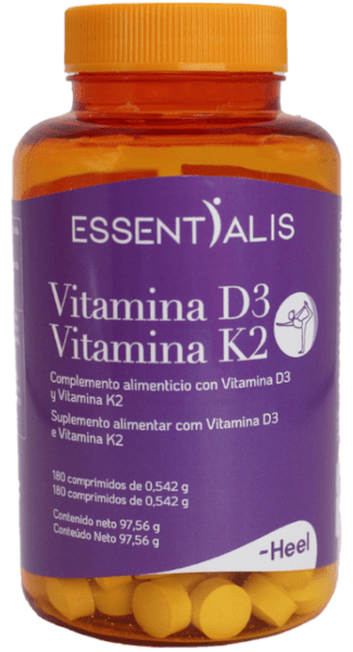 Essentialis Vitamina D3 Vitamina K2 180 Comprimidos