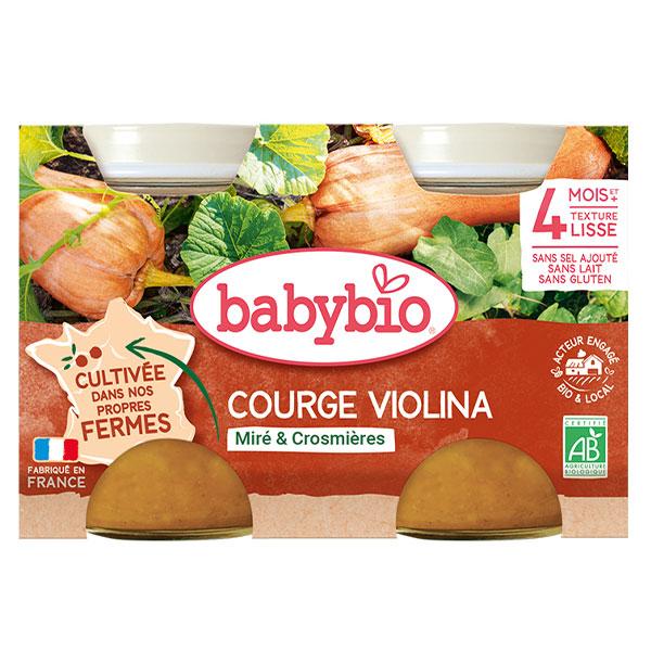 Légumes Pot Courge Violina +4m Bio Lot de 2 x 130g 3