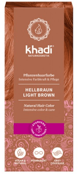 Khadi Castaño/Claro Tinte 100% Vegetal 100G - Imagen 3