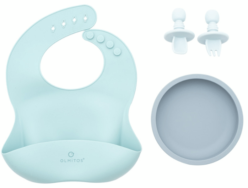 Olmitos Vajilla de Silicona Blue 4 piezas