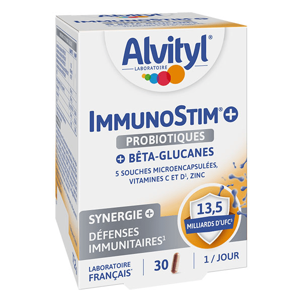 Immunostim + Fibres Vitamine C et D Zinc dès 12 ans 30 gélules