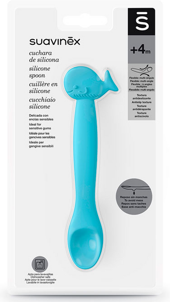 Suavinex Cuchara De Silicona Para Bebés +4m Azul