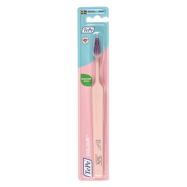 Brosse à dents Colour Souple Rose pale, blister 1 piéce