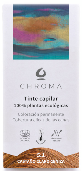 Chroma Tinte Capilar Natural Castaño Claro Ceniza 5.1 500 Gr