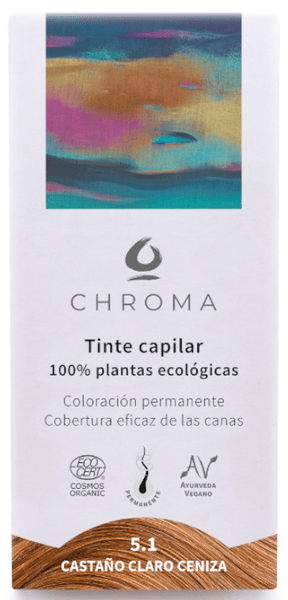 Chroma Tinte Capilar Natural Castaño Claro Ceniza 5.1 500 gr