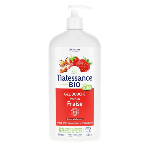 Kids Bio Shampoing Douche Fraise 500ml 5
