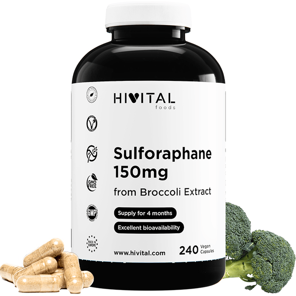 Hivital Rojos Sulforafano 150 Mg 240 Cápsulas Veganas