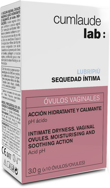 Cumlaude Lab Lab Lubripiù Óvulos Vaginales Hidratantes Y Emolientes 10 Uds