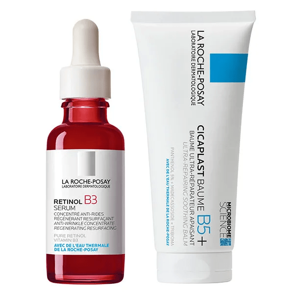 Routine Renouvellement Cellulaire au Retinol Retinol B3 Sérum + Cicaplast Baume B5+