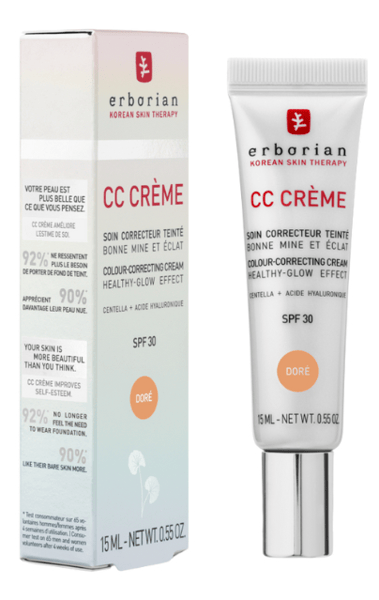 Erborian CC Cream Centella Asiática SPF30 Doré 15 ml