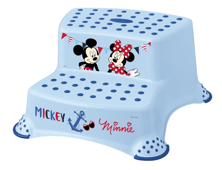 Plastimyr Taburete Doble Mickey Mouse Azul Pastel