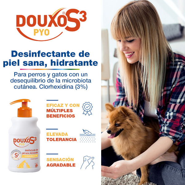 DOUXO S3 Pyo Champú Desinfectante Perro Y Gato 200 Ml