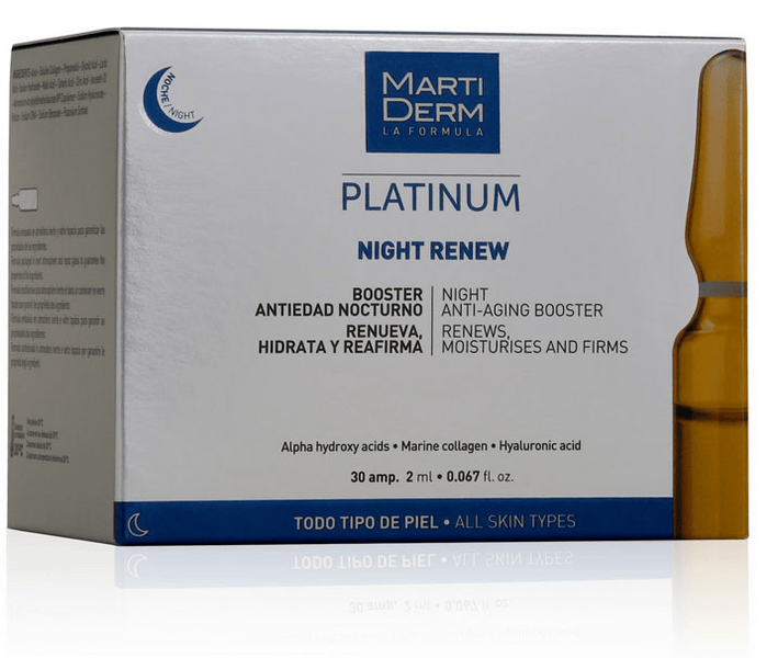 Martiderm Ampollas Efecto Lifting Platinum Night Renew 30 X 2Ml - Imagen 5