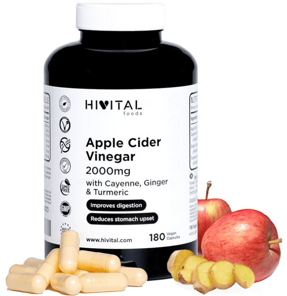 Hivital Vinagre de Manzana 2000 mg 180 Cápsulas Veganas