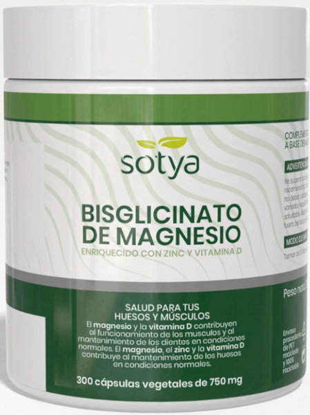 Sotya Bisglicinato de Magnesio 300 Cápsulas de 750mg
