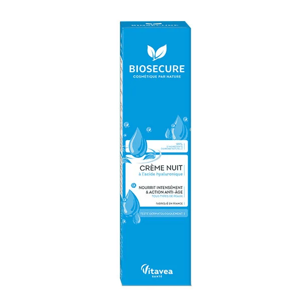 Biosecure Crème nuit acide hyaluronique - Biosecure - Tube de 50 ml