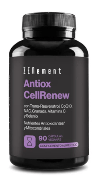 Zenement Antiox Cellrenew Con Trans-Resveratrol, Coq10, Nac, Granada, Vitamina C Y Selenio - 90 Cápsulas Veganas - Imagen 3