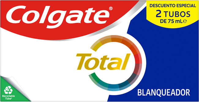 Colgate Total Pasta De Dientes Blanqueadora 2x75 Ml