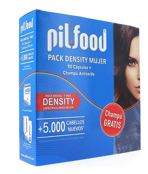 En Oferta Pilfood Density Mujer 90 Capsulas + Champu Anticaida 200 Ml