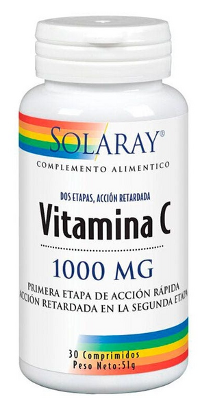 Solaray Vitamina C Acción Retardada 1000mg 30 Comprimidos