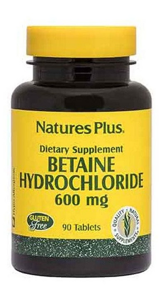 Nature's Plus Betaina HCL 600mg 90 Comprimidos