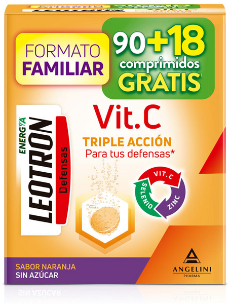 Leotron Vitamina C 90 + 18 Comprimidos Efervescentes