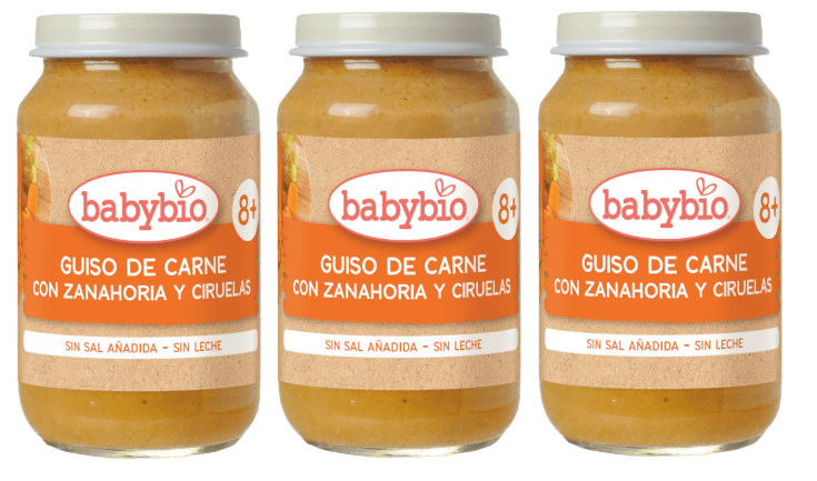 Babybio Tarrito Guiso de Carne con Zanahoria y Ciruelas +8m 3x200 gr