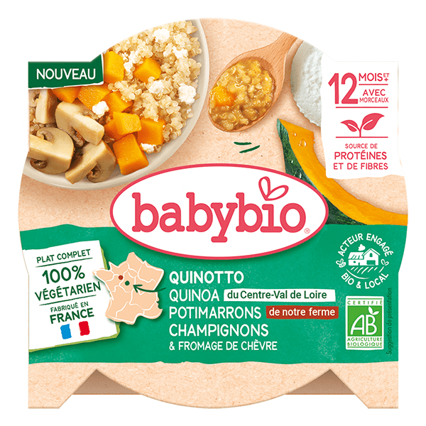 Quinotto Végétal Quinoa Potimarrons Verts Champignons Fromage Bio 230g 4