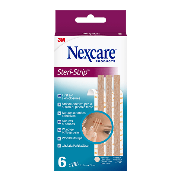 Nexcare™ Steri-Strip™ Sutures Cutanées Beige 6 Mm X 75 Mm 6 Paquet 2
