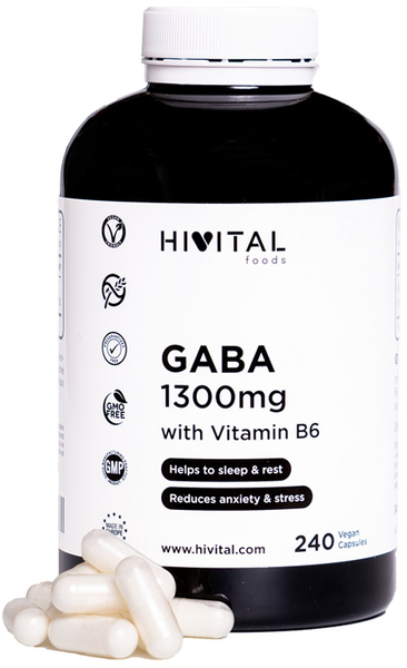 Hivital Gaba 1300 Mg 240 Cápsulas Veganas