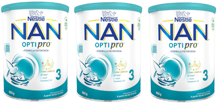 Nestlé Nan Optipro 3 Leche Crecimiento 3x800 gr