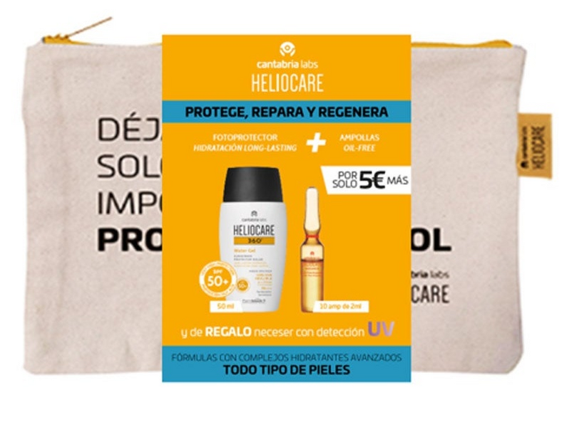 Heliocare Pack 360º Water Gel 50ml + Endocare Radiance Oil Free 10 Ampollas