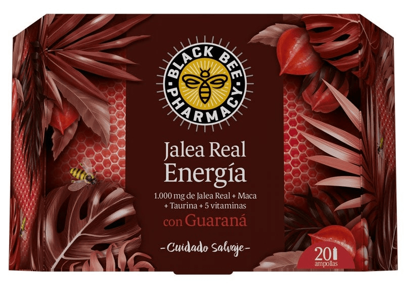 Black Bee Jalea Real Energía Con Guaraná 20 Ampollas