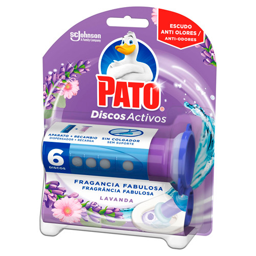 Pato Discos Activos Lavanda + Aplicador 1 Unidad