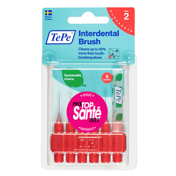Brossettes Interdentaires Originales Rouge 0.5 mm 6 brossettes