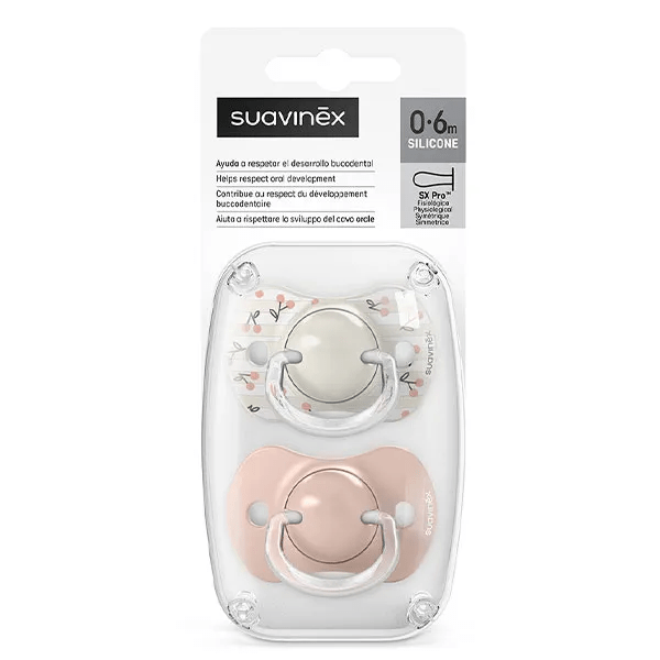Sucettes Symétriques SXPRO 0 à 6 mois Birdies Rose x2 2