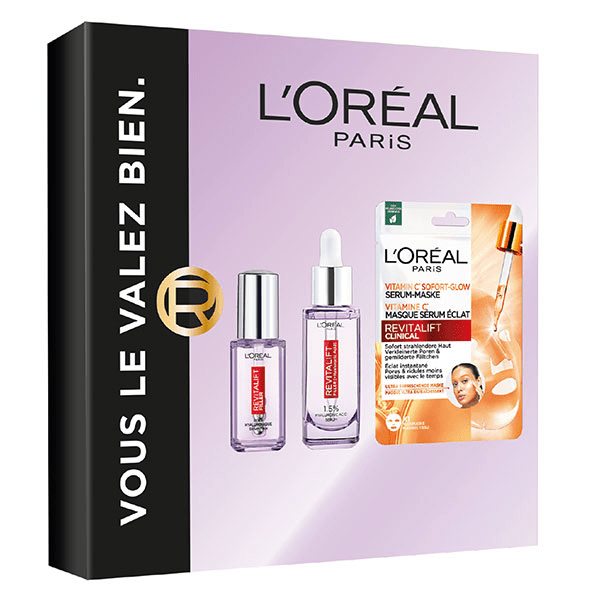 L’Oréal Paris Coffret Cadeau Soin Sérum Filler Anti-Rides + Sérum Yeux  + Masque Eclat Visage 2