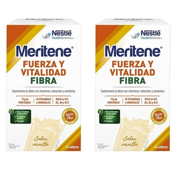 Imagen de Meritene Fuerza y Vitalidad Fibra batido 2x14 sobres en OfertitasTOP