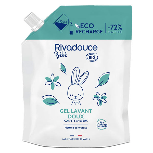 Rivadouce Gel lavant doux bébé bio 750ml 3