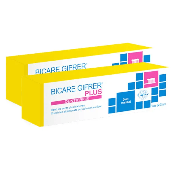 Bicare Plus Dentifrice Goût Menthol 75ml Lot 2