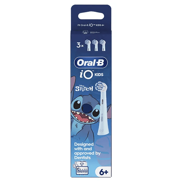 iO Kids Disney Stitch Brossette De Brosse À Dents Électrique, 6 Ans+ x3