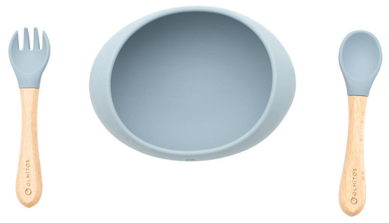 Olmitos Vajilla de Silicona Grey 3 piezas